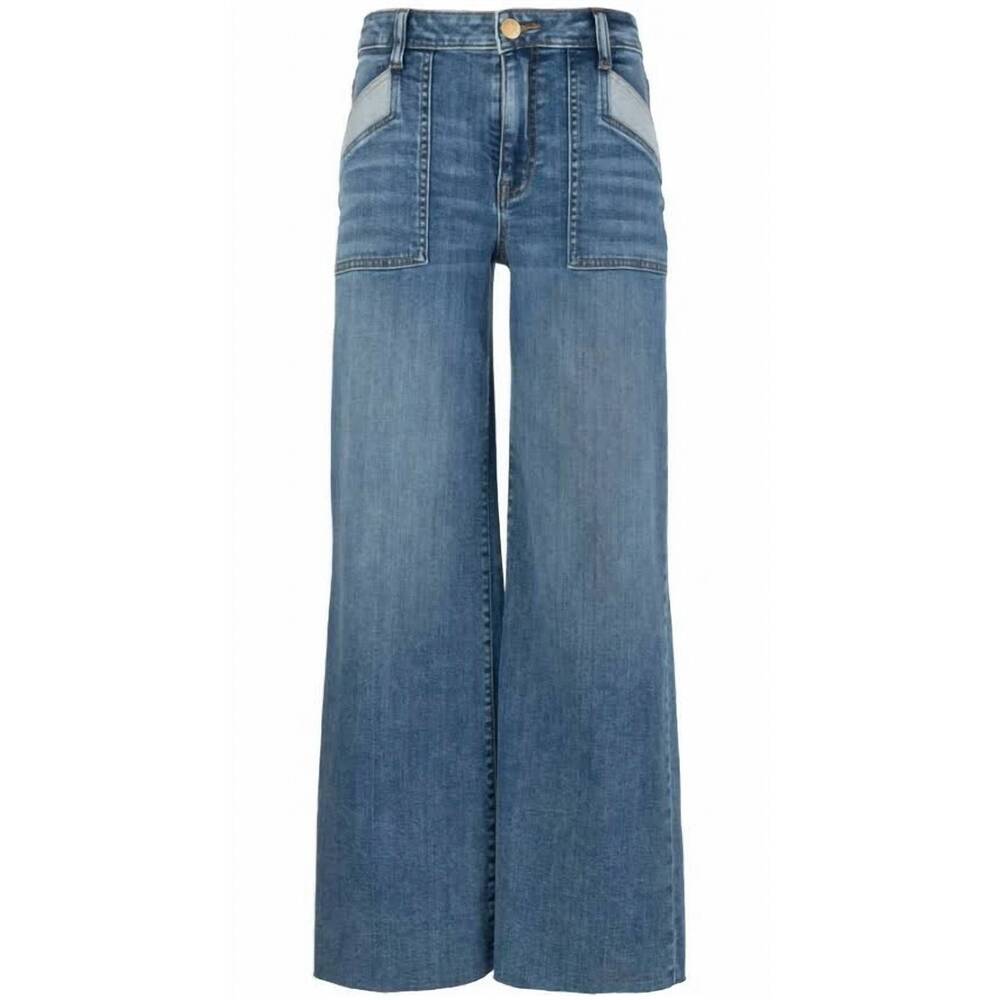 NEW KUT FROM THE KLOTH maya front pocket raw hem jeans in success - Picture 5 of 6